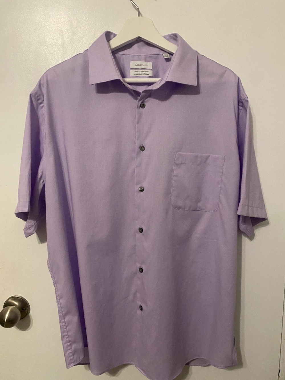 NWOT Calvin Klein button-down lavender shirt XL resortwear